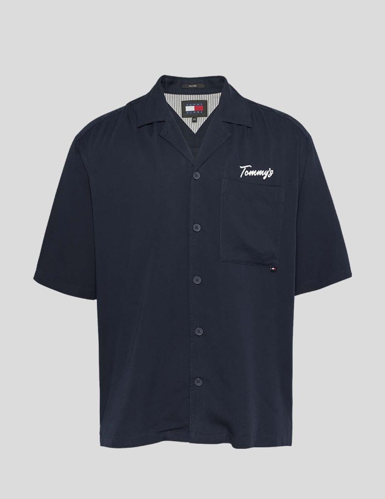 Camisa TOMMY JEANS relaxed graphic resort ss shirt navy